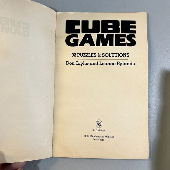 Vintage '81 Cube Games Rubik's Cube  Puzzle & Solutions Book - Picture 7 of 13